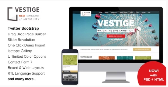 Vestige Museum - Responsive WP Theme 2.8