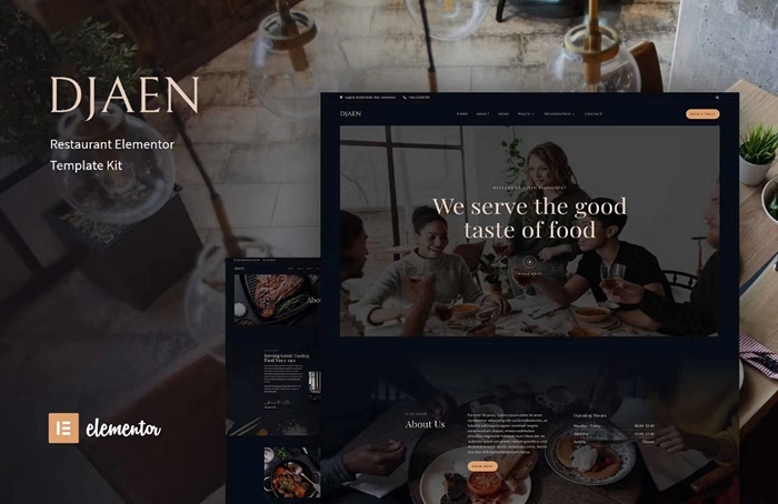 Djaen – Restaurant Elementor Template Kit 1.0.0