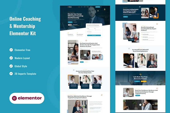 Goro – Online Coaching & Mentorship Elementor Template Kit 1.0.0
