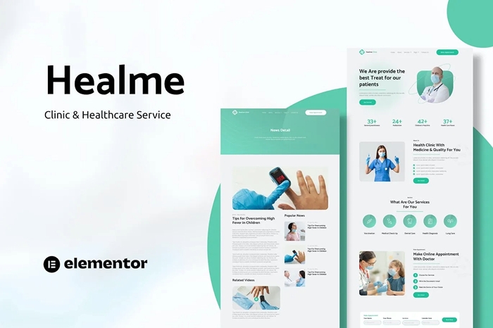 Healme – Clinic & Healthcare Service Elementor Template Kits 1.0.0