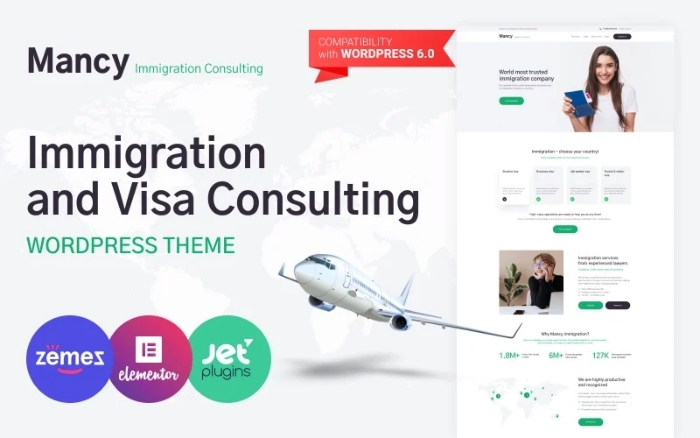 Mancy – Immigration and Visa Consulting WP Theme 1.0.1