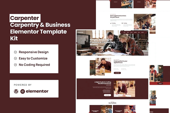 Carpenter – Business Elementor Pro Template Kit 1.0.0