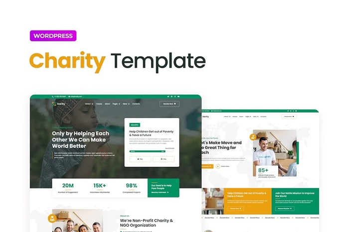 Harity - Fundraising Charity Elementor Template Kit 1.0.0
