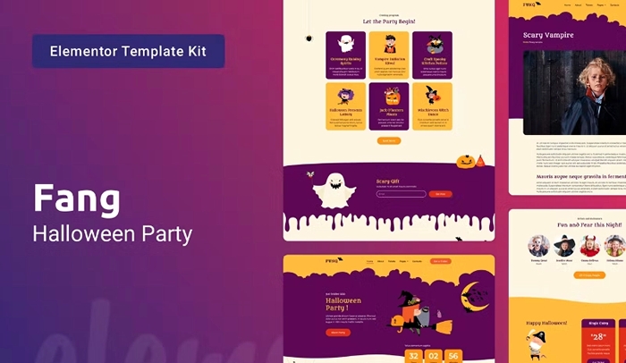 Fang – Halloween Party Elementor Template Kit 1.0.0