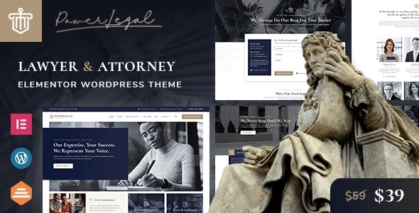 Powerlegal – Law Lawyer & Attorney WP Theme 1.1.1