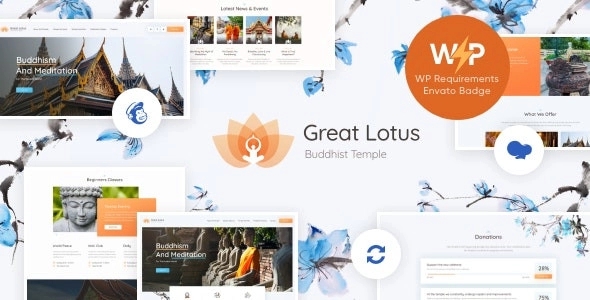 Great Lotus – Oriental Buddhist Temple WordPress Theme + RTL 1.3.1