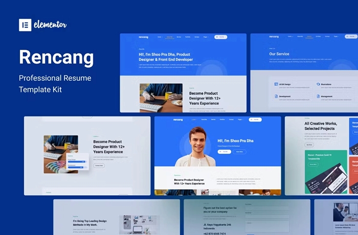 Rencang – CV & Portfolio Elementor Template Kit 1.0.0