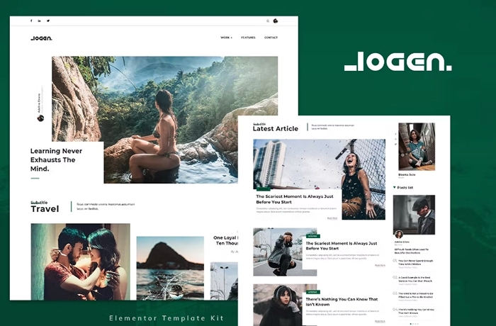 Logen – Lifestyle Blog Elementor Template Kit 1.0.0