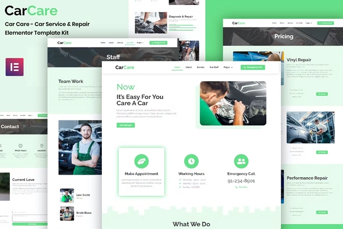 CarCare - Auto Service & Repair Elementor Template Kit 1.0.0