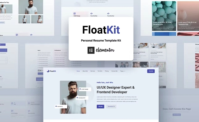 FloatKit – Personal Resume Elementor Template Kit 1.0.0