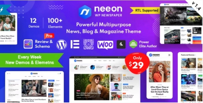 Neeon – WordPress News Magazine Theme 3.1.0