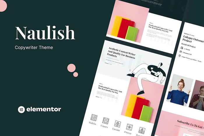 Naulish - Copywriter Elementor Template Kit 1.0.0