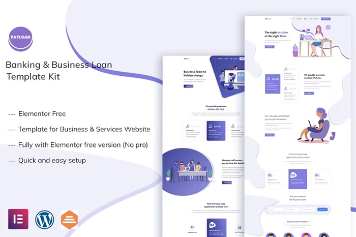 Payloan – Banking & Business Loan Elementor Template Kit 1.0.0
