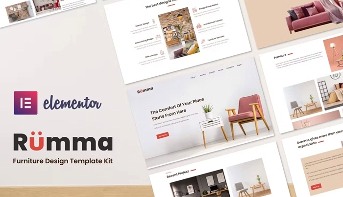 Rumma β Furniture Interior Elementor Template Kit 1.0.0