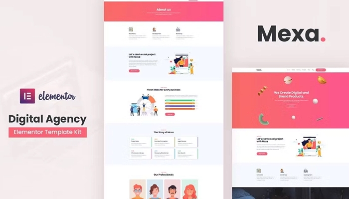 Mexa – Digital Agency Elementor Template Kit 1.0.0