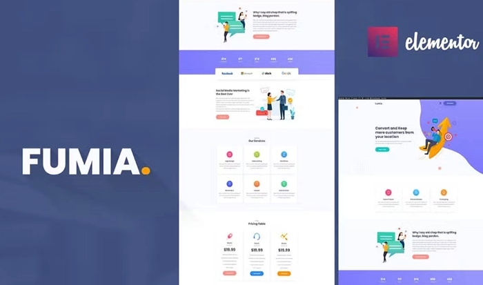Fumia – Startup Agency Elementor Template Kit 1.0.0