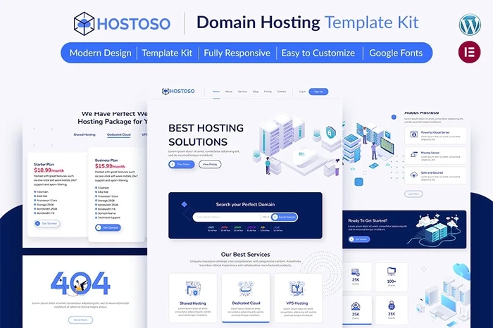 HOSTOSO – Hosting & Webhosting Service Template Kit 1.0.0