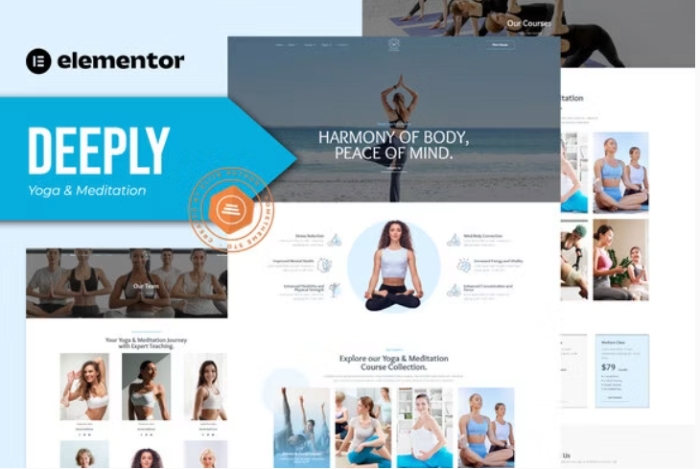 Deeply – Yoga & Meditation Elementor Template Kit 1.0.0