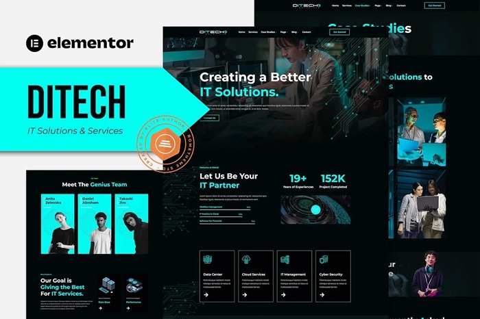 Ditech – IT Solutions & Services Company Elementor Template Kit 1.0.0