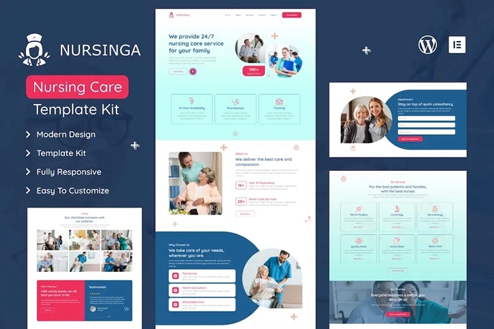 Nursinga - Nursing Home Care & Medical Elementor Template Kit 1.0.0