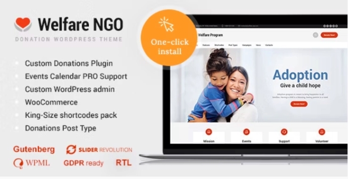 Welfare NGO – Nonprofit Organization Charity Theme 1.2.4