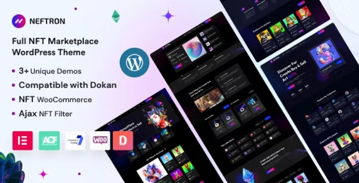 Neftron – NFT Marketplace WordPress Theme 1.5.2