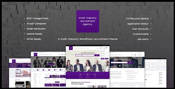 Recruitment Agency – Multi Industry Responsive WP Theme 1.1.5