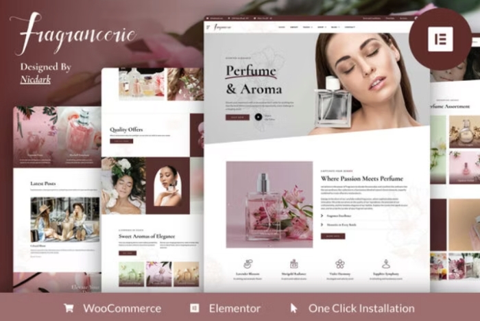 Fragrancerie – Perfume & Cosmetic Shop Elementor Pro Template Kit 1.0.0