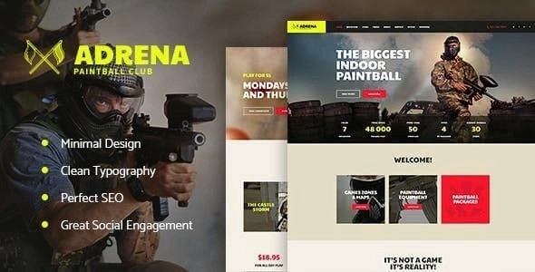 Adrena – Airsoft Club & Paintball WordPress Theme 1.2.4