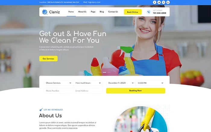 Cleniz – Cleaning Services Elementor Template Kit 1.0.0