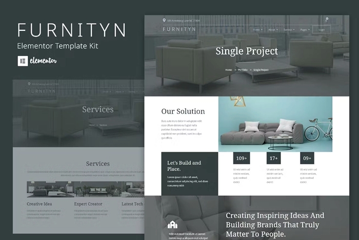 Furnityn – Interior Design Elementor Kit Template 1.0.0