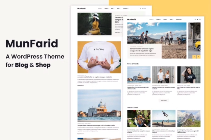 Munfarid – A WordPress Theme For Blog & Shop 1.0.5