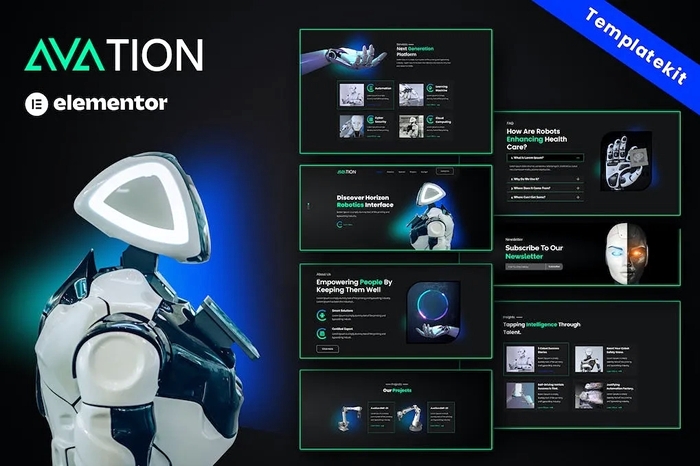 AVATION – Robotics & Artificial Intelligence Elementor Template Kit 1.0.0