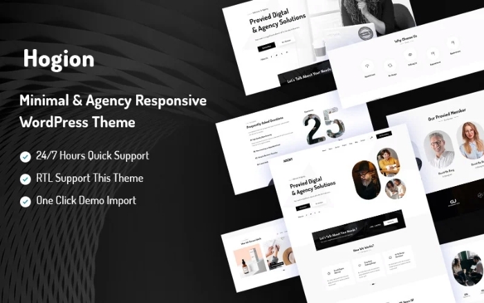 Hogion Minimal & Agency Responsive WP Theme 1.0.0