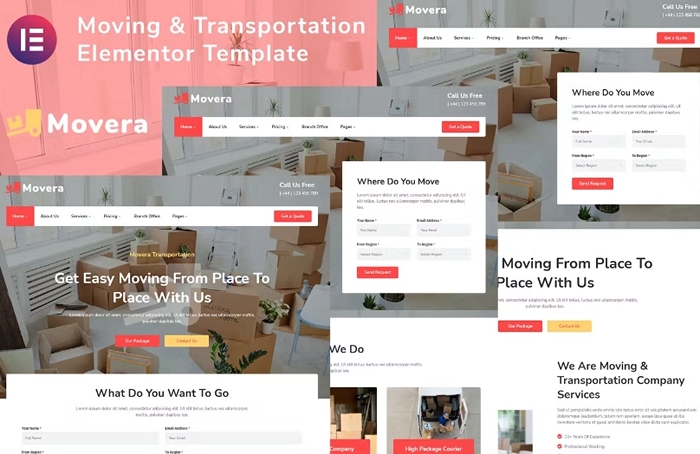 Movera - Moving Company Elementor Template Kit 1.0.0