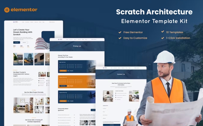 Scratch – Architecture Company Elementor Template Kit 1.0.0