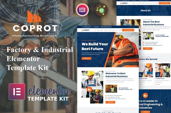 Coprot – Factory & Industrial Elementor Template Kit 1.0.0