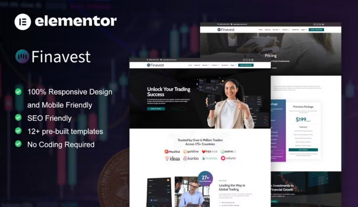 Finavest – Trading & Investment Elementor Pro Template Kit 1.0.0