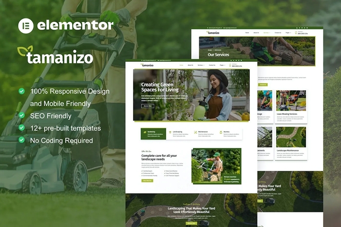 Tamanizo – Gardening & Landscape Elementor Template Kit 1.0.0