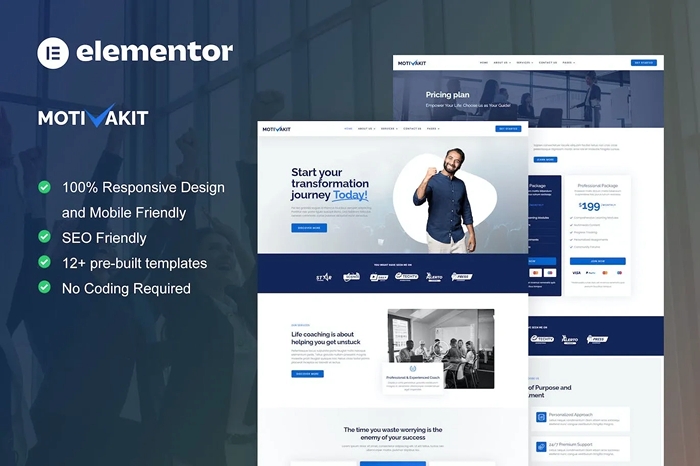 Motivakit – Life Coach & Motivator Elementor Template Kit 1.0.0