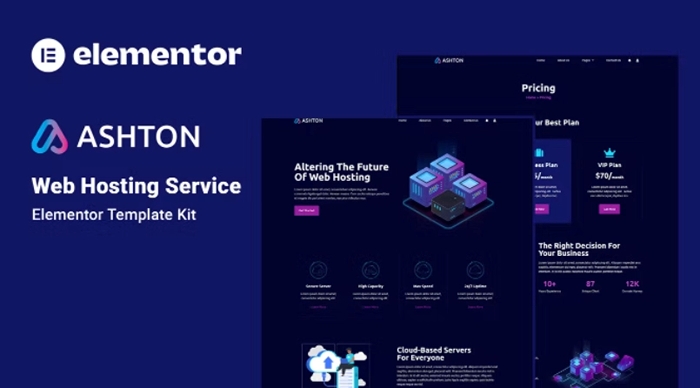 Ashton – Web hosting Elementor Template Kit 1.0.0