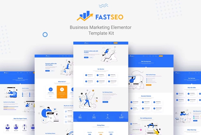 FastSEO – Business Marketing Elementor Template Kit 1.0.0