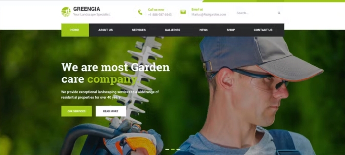 Greengia – Gardening Landscaping WP Theme 2.1