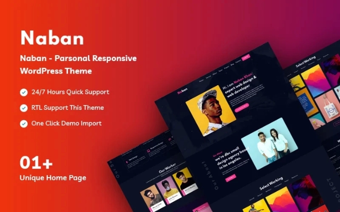 Naban – Personal Responsive WordPress Theme 1.0.0
