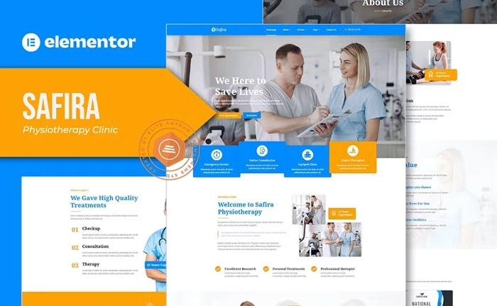 Safira – Physiotherapy Elementor Template Kit 1.0.0