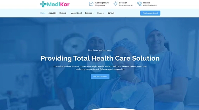 Medikor - Medical Healthcare Elementor Template Kit 1.0.0