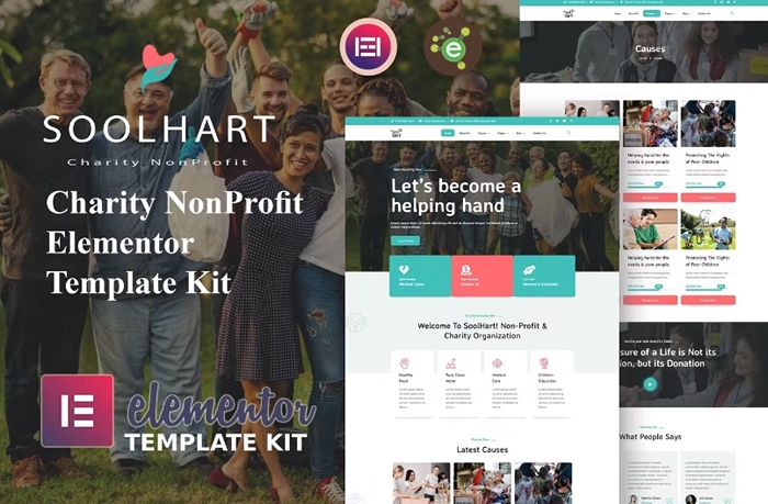 SoolHart – Charity NonProfit Elementor Template Kit 1.0.0