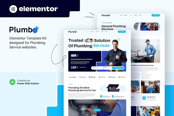 Plumbo – Plumbing Services Elementor Template Kit 1.0.0
