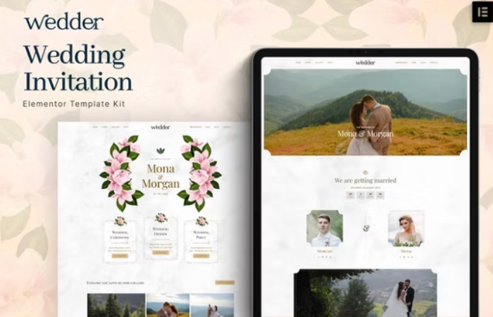 Wedder – Wedding Invitation Elementor Template Kit 1.0.0