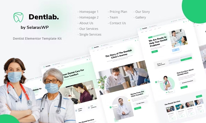Dentlab – Dentist & Dental Clinic Elementor Template Kit 1.0.0